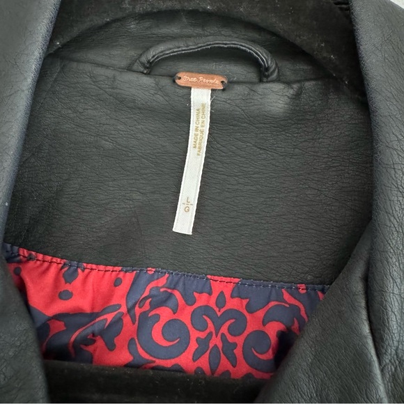 Free People Faux Leather Moto Lined Jacket - Picture 7 of 9